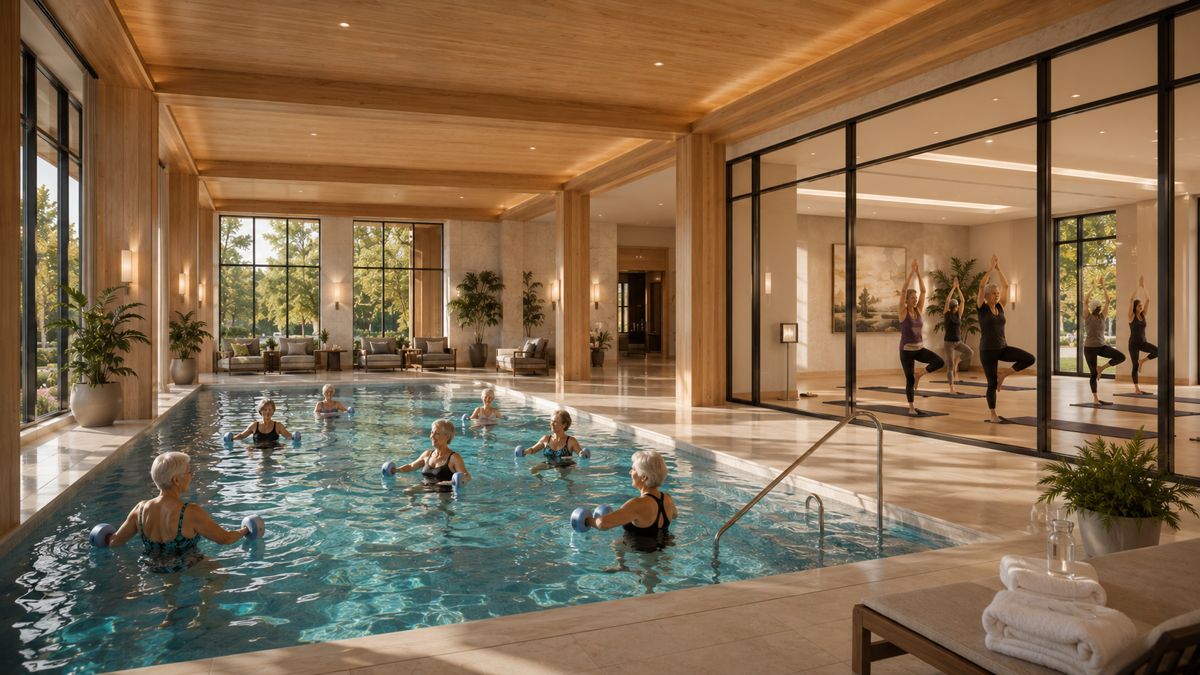 Wellness pool with aquafit class